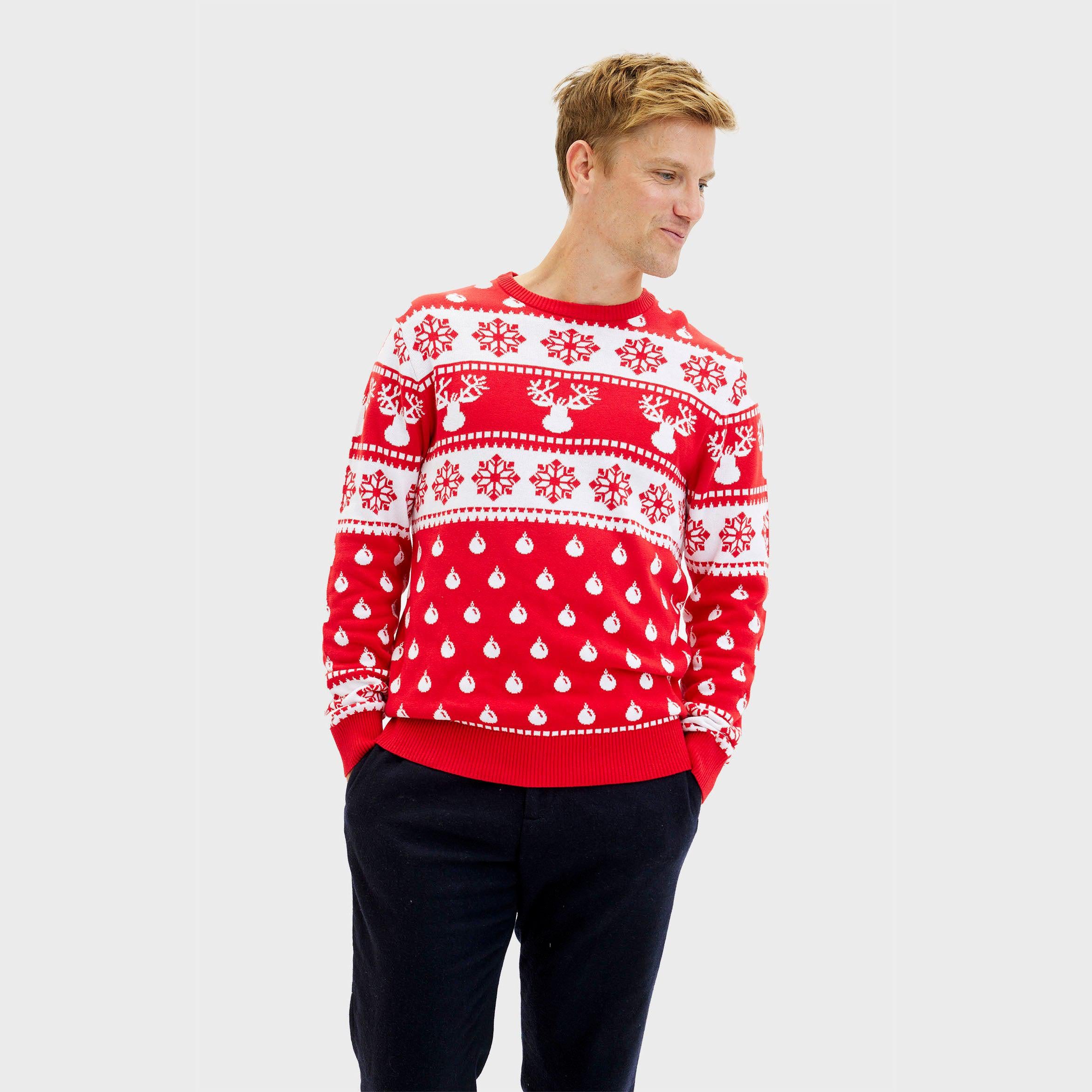 Der Klassische Weihnachtspullover Rot - Damen.